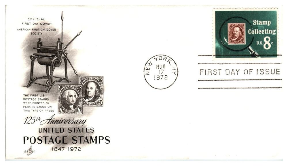 Scott #1475 Stamp Collecting 1972 First Day Cover FDC Artcraft Unaddressed